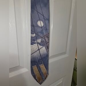 Pre -911  Brooklyn Bridge And Twin towers